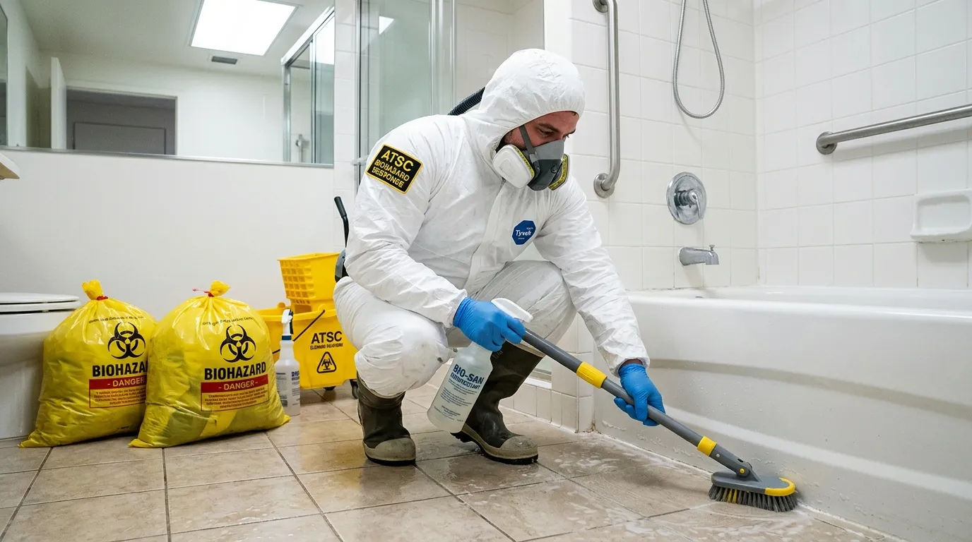 Decontamination equipment deployed for Blood Cleanup in Acushnet